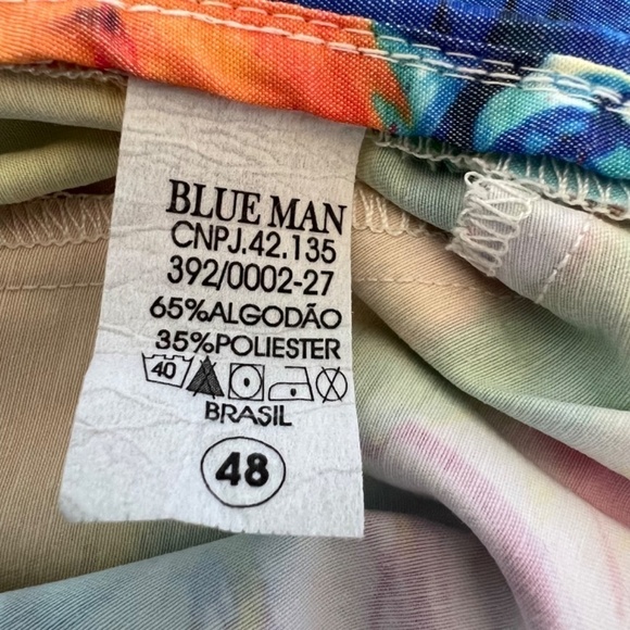 Blueman 48 swim trunks colorful, fun parrot watercolor print - Picture 10 of 10